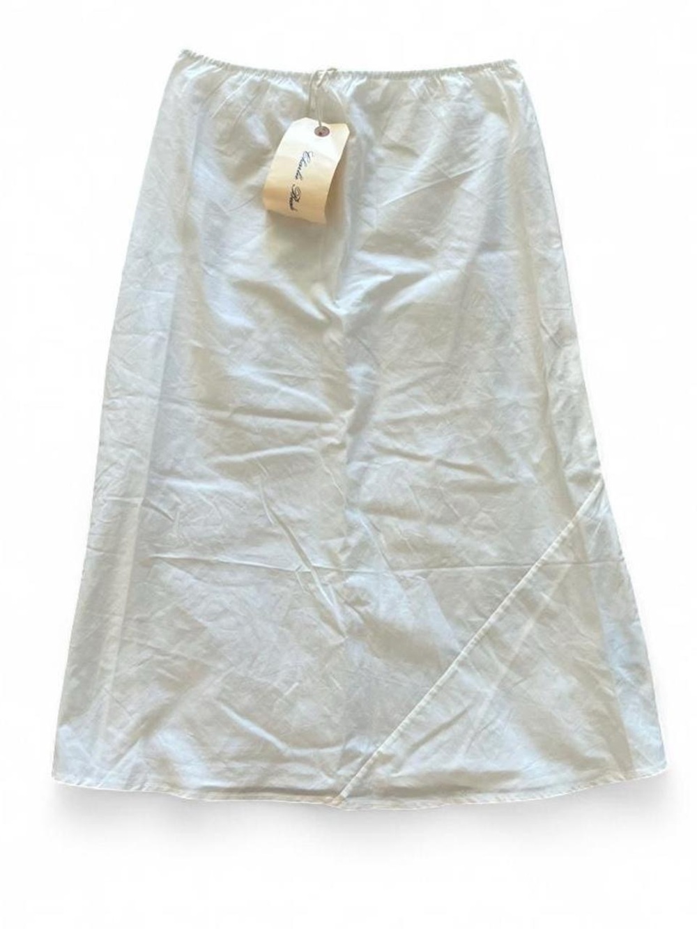 NWT Charlie Beads White Midi Skirt with Elastic Waist